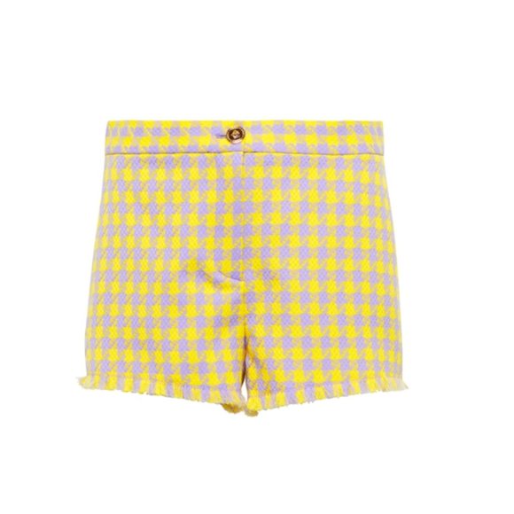 Versace Tweed Yellow Purple Shorts